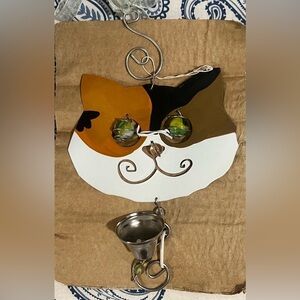 Cat wind chime or door hanger